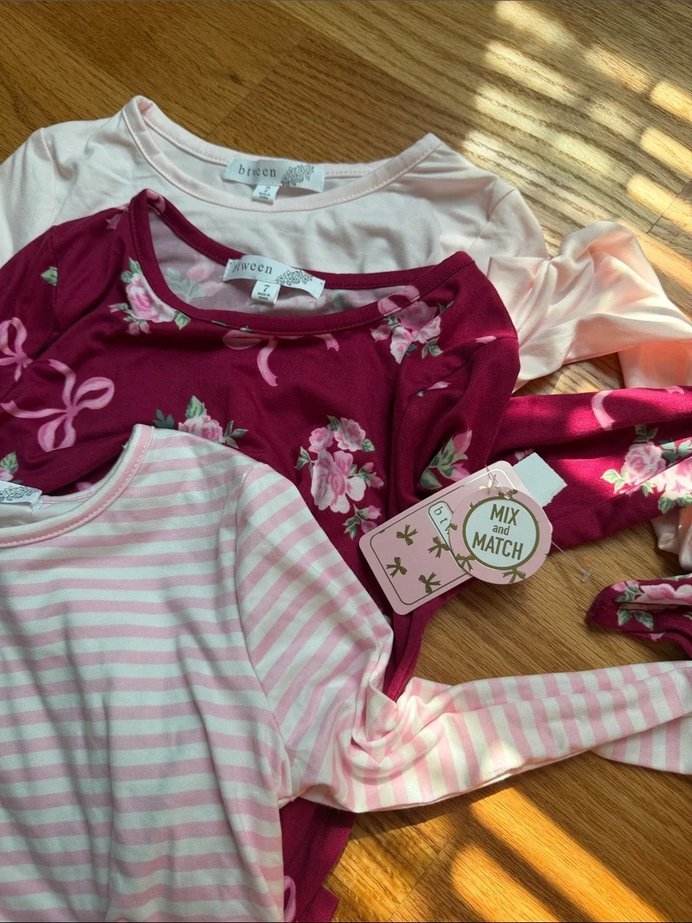 Carter's Pink, Light Pink & Magenta Long-Sleeve Girls' Tops - 3 Pack